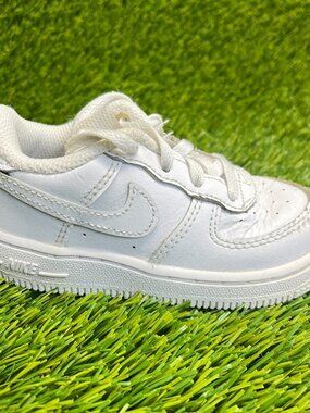 Nike Air Force 1 Low Toddler Size 7C White Athletic Lifestyle Shoes Sneakers